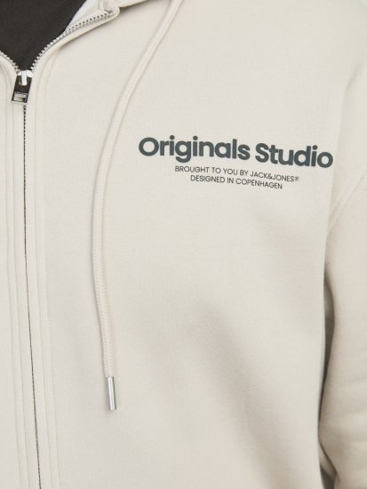Jack & Jones ESTERBRO Zip Hoodie Light Grey - Džemperi un džemperi ar kapuci - Džemperi - 2XL-14XL