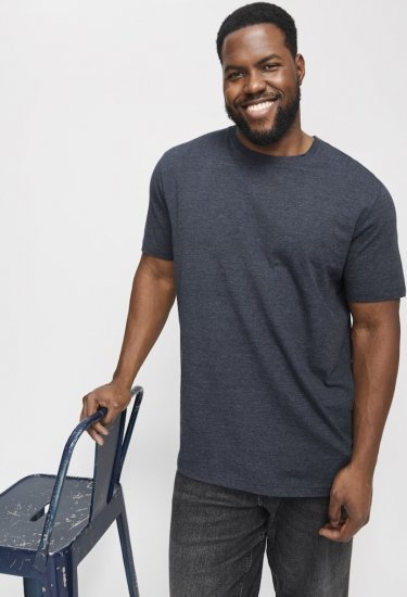 Jack & Jones ORGANIC T-Shirt Navy Blazer/Melange - T-krekli - T-krekli - 2XL-14XL