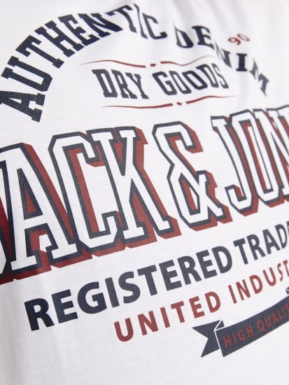 Jack & Jones JJELOGO O-Neck T-Shirt White - T-krekli - T-krekli - 2XL-14XL