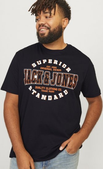 Jack & Jones LOGO O-Neck T-Shirt Black - T-krekli - T-krekli - 2XL-14XL