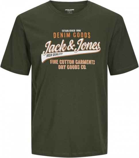 Jack & Jones JJELOGO O-Neck T-Shirt Kombu Green - T-krekli - T-krekli - 2XL-14XL