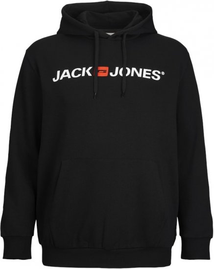Jack & Jones CORP OLD LOGO REG FIT Hoodie Black - Džemperi un džemperi ar kapuci - Džemperi - 2XL-14XL