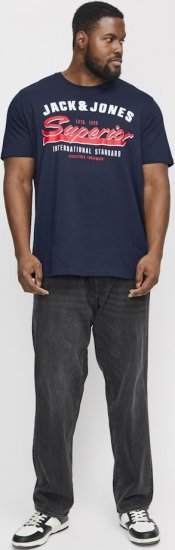 Jack & Jones LOGO O-Neck T-Shirt Dark Blue - T-krekli - T-krekli - 2XL-14XL
