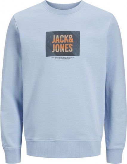 Jack & Jones HUDSON Sweatshirt Chambray Blue - Džemperi un džemperi ar kapuci - Džemperi - 2XL-14XL