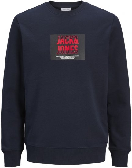 Jack & Jones HUDSON Sweatshirt Navy - Džemperi un džemperi ar kapuci - Džemperi - 2XL-14XL