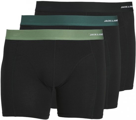 Jack & Jones Nick Bamboo Trunks 3-Pack Green/Black - Apakšveļa un peldšorti - Apakšveļa - 2XL-8XL