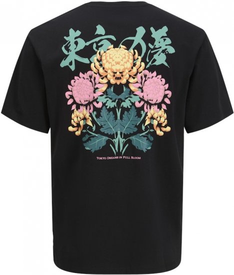 Jack & Jones Dreams Front & Back Print Crew Neck T-Shirt Black - T-krekli - T-krekli - 2XL-14XL