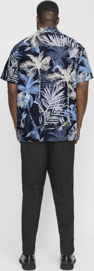 Jack & Jones Hawaii AOP Shirt Blue - Krekli - Krekli - 2XL-8XL