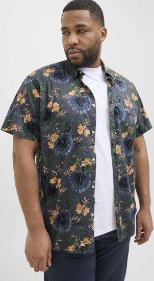 Jack & Jones Hawaii AOP Shirt Grey - Krekli - Krekli - 2XL-8XL