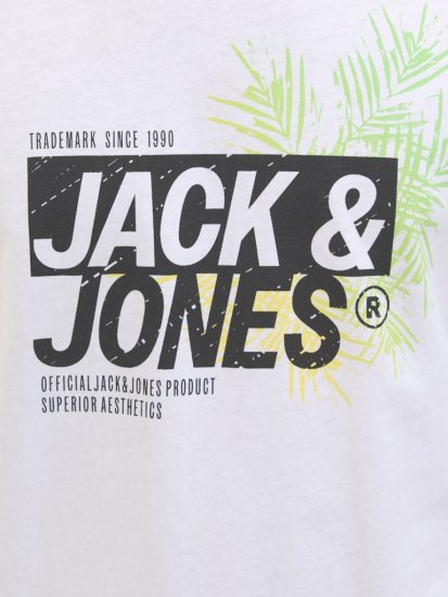  Jack & Jones Jaxon Crew Neck T-Shirt White - T-krekli - T-krekli - 2XL-14XL