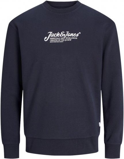 Jack & Jones Beau Crew Neck Sweatshirt Blue - Džemperi un džemperi ar kapuci - Džemperi - 2XL-14XL