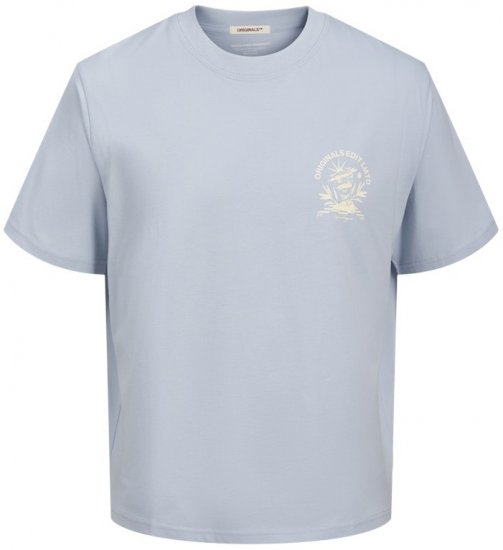 Jack & Jones Bellagio Collage Crew Neck T-Shirt Skyway - T-krekli - T-krekli - 2XL-14XL