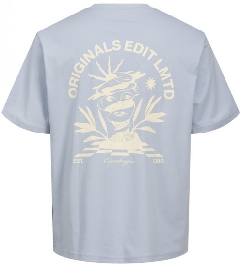 Jack & Jones Bellagio Collage Crew Neck T-Shirt Skyway - T-krekli - T-krekli - 2XL-14XL