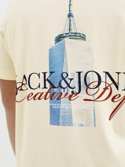Jack & Jones Boston Photo Crew Neck T-Shirt Antique White - T-krekli - T-krekli - 2XL-14XL