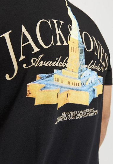 Jack & Jones Boston Photo Crew Neck T-Shirt Black - T-krekli - T-krekli - 2XL-14XL