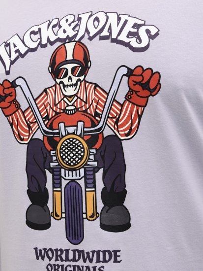 Jack & Jones Anatomy Skull Crew Neck T-Shirt Violet - T-krekli - T-krekli - 2XL-14XL