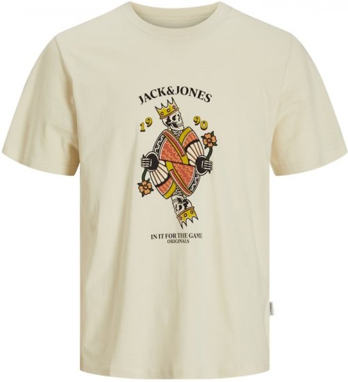 Jack & Jones Anatomy Skull Crew Neck T-Shirt Antique White - T-krekli - T-krekli - 2XL-14XL