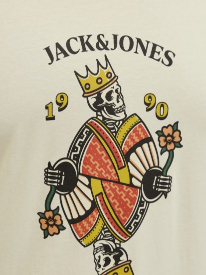 Jack & Jones Anatomy Skull Crew Neck T-Shirt Antique White - T-krekli - T-krekli - 2XL-14XL