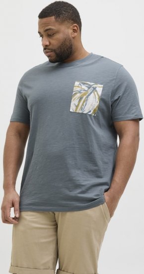 Jack & Jones Split Pocket Print T-Shirt Grey - T-krekli - T-krekli - 2XL-14XL
