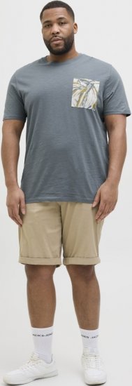 Jack & Jones Split Pocket Print T-Shirt Grey - T-krekli - T-krekli - 2XL-14XL