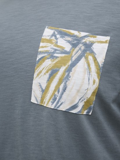 Jack & Jones Split Pocket Print T-Shirt Grey - T-krekli - T-krekli - 2XL-14XL