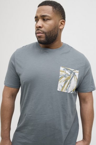 Jack & Jones Split Pocket Print T-Shirt Grey - T-krekli - T-krekli - 2XL-14XL