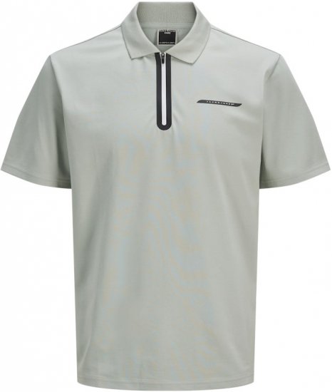 Jack & Jones Fusion Pique Zipper Polo Green/Blue - Polo krekli - Polo krekli - 2XL-8XL