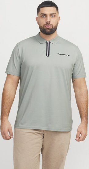 Jack & Jones Fusion Pique Zipper Polo Green/Blue - Polo krekli - Polo krekli - 2XL-8XL