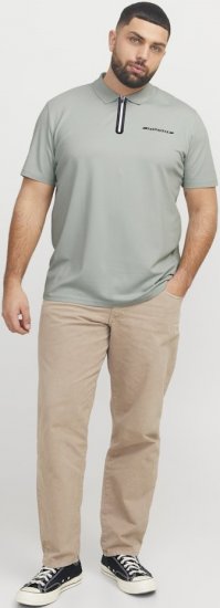 Jack & Jones Fusion Pique Zipper Polo Green/Blue - Polo krekli - Polo krekli - 2XL-8XL