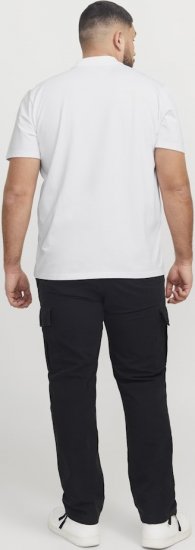 Jack & Jones Fusion Pique Zipper Polo Bright White - Polo krekli - Polo krekli - 2XL-8XL