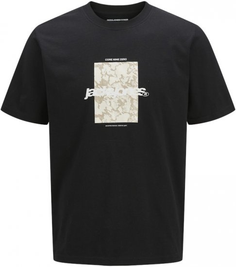 Jack & Jones Tarmac Camo Crew Neck T-Shirt Black - T-krekli - T-krekli - 2XL-14XL