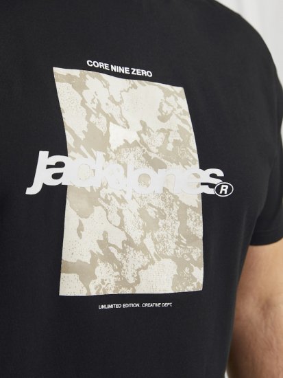 Jack & Jones Tarmac Camo Crew Neck T-Shirt Black - T-krekli - T-krekli - 2XL-14XL