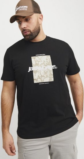 Jack & Jones Tarmac Camo Crew Neck T-Shirt Black - T-krekli - T-krekli - 2XL-14XL