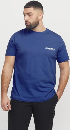 Jack & Jones Union Front & Back Print Crew Neck T-Shirt Beaucoup Blue - T-krekli - T-krekli - 2XL-14XL
