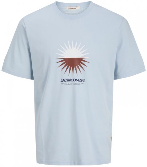 Jack & Jones Vira Branding Crew Neck T-Shirt Skyway - T-krekli - T-krekli - 2XL-14XL