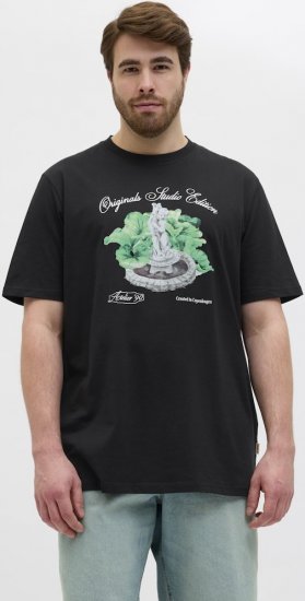 Jack & Jones Hydra Crew Neck T-Shirt Black - T-krekli - T-krekli - 2XL-14XL