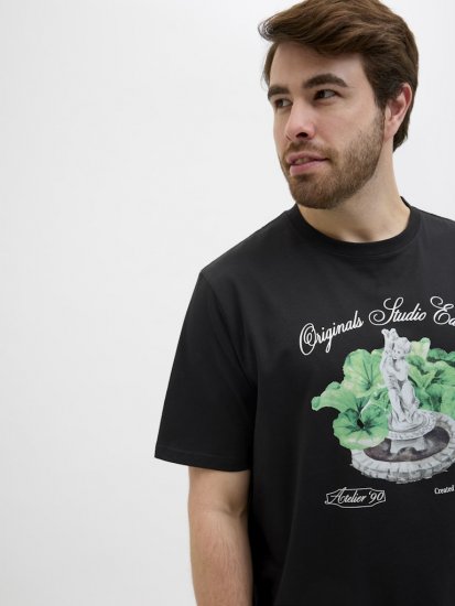 Jack & Jones Hydra Crew Neck T-Shirt Black - T-krekli - T-krekli - 2XL-14XL