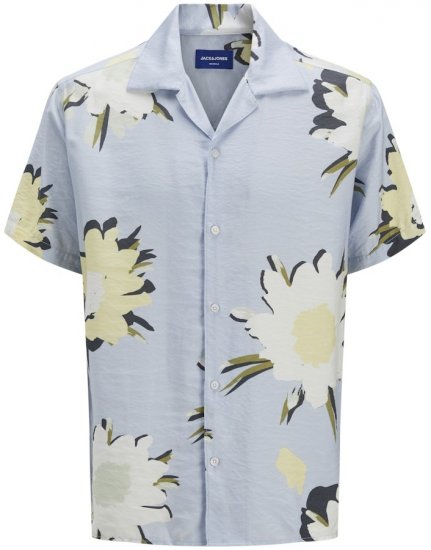 Jack & Jones Vira Marshall AOP Short Sleeve Shirt Skyway - Krekli - Krekli - 2XL-8XL