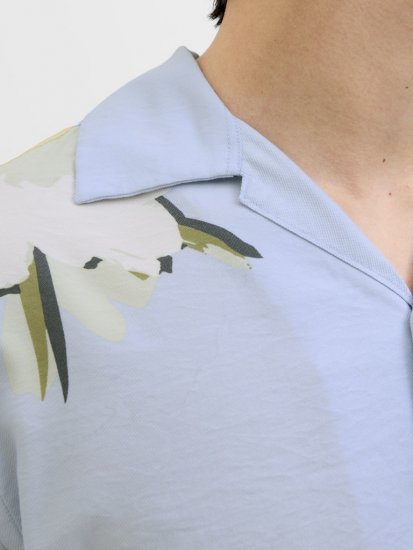 Jack & Jones Vira Marshall AOP Short Sleeve Shirt Skyway - Krekli - Krekli - 2XL-8XL
