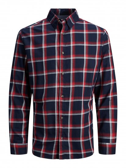 Jack & Jones JJPLAIN LOGAN Shirt Red - Krekli - Krekli - 2XL-8XL