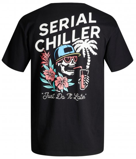 Jack & Jones JJCHILLER With Back Print Black - T-krekli - T-krekli - 2XL-14XL