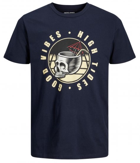 Jack & Jones JJEUSTACE T-Shirt Navy - T-krekli - T-krekli - 2XL-14XL