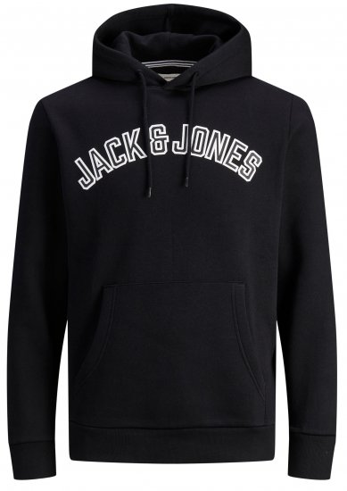 Jack & Jones JJCITY Hoodie Black - Džemperi un džemperi ar kapuci - Džemperi - 2XL-14XL