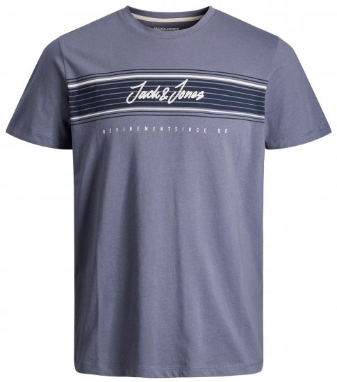 Jack & Jones JJLEO T-Shirt Gray - T-krekli - T-krekli - 2XL-14XL