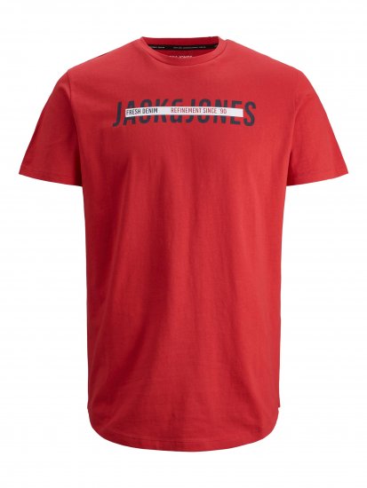Jack & Jones JJTEO T-Shirt Red - T-krekli - T-krekli - 2XL-14XL