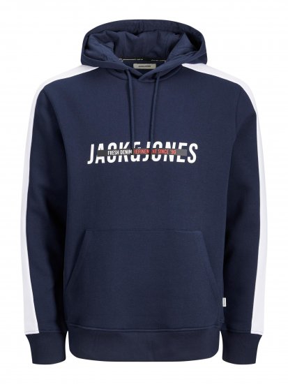 Jack & Jones JJCUT SWEAT Hoodie Navy - Džemperi un džemperi ar kapuci - Džemperi - 2XL-14XL