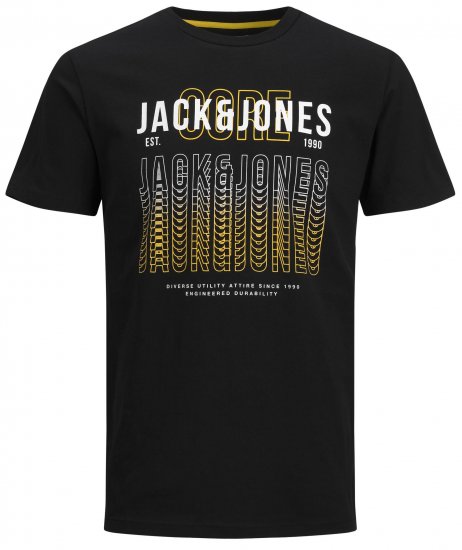 Jack & Jones JJCYBER T-Shirt Black - T-krekli - T-krekli - 2XL-14XL