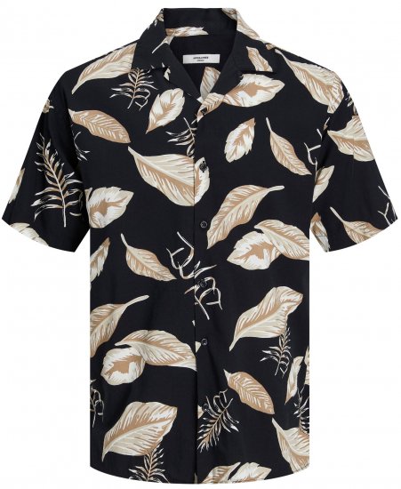 Jack & Jones JPRBLATROPIC Resort Shirt Black - Krekli - Krekli - 2XL-8XL