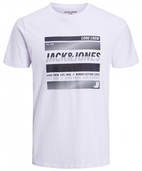 Jack & Jones JCOARC T-Shirt White - T-krekli - T-krekli - 2XL-14XL