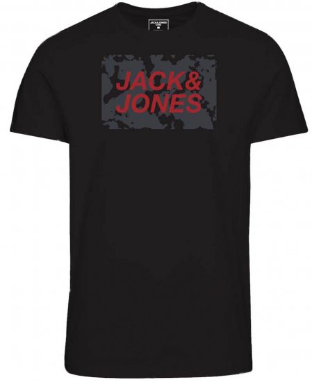 Jack & Jones JCOLAUGE T-Shirt Black - T-krekli - T-krekli - 2XL-14XL